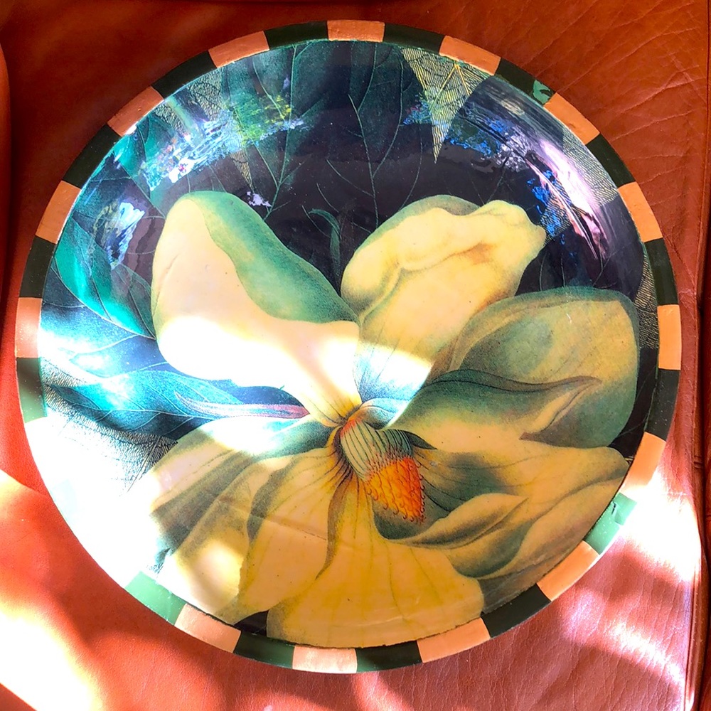 Annie Modica MAGNOLIA Farms WOOD Bowl Decor ART